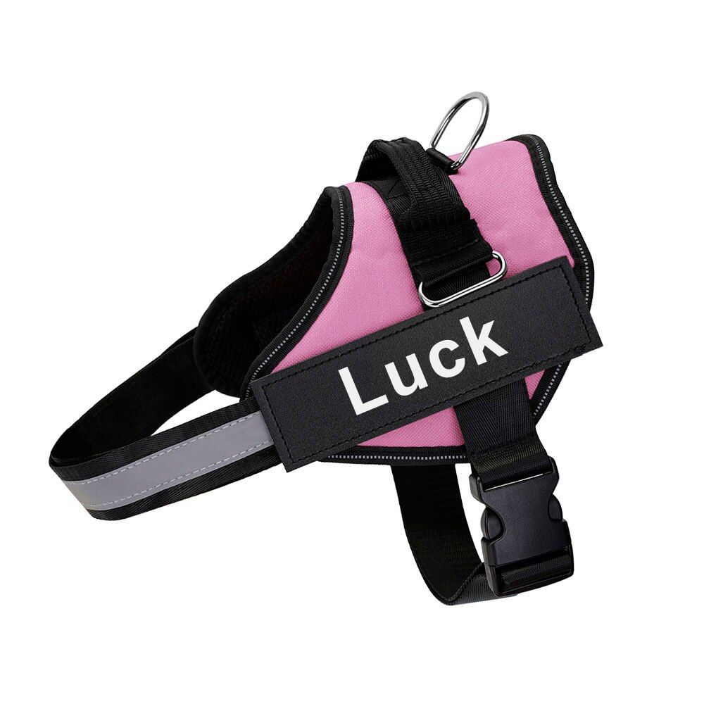 Personalized  Harness Vest Reflective Adjustable Harnesses for Small Large  with Customized Patch Pet Training Supplies