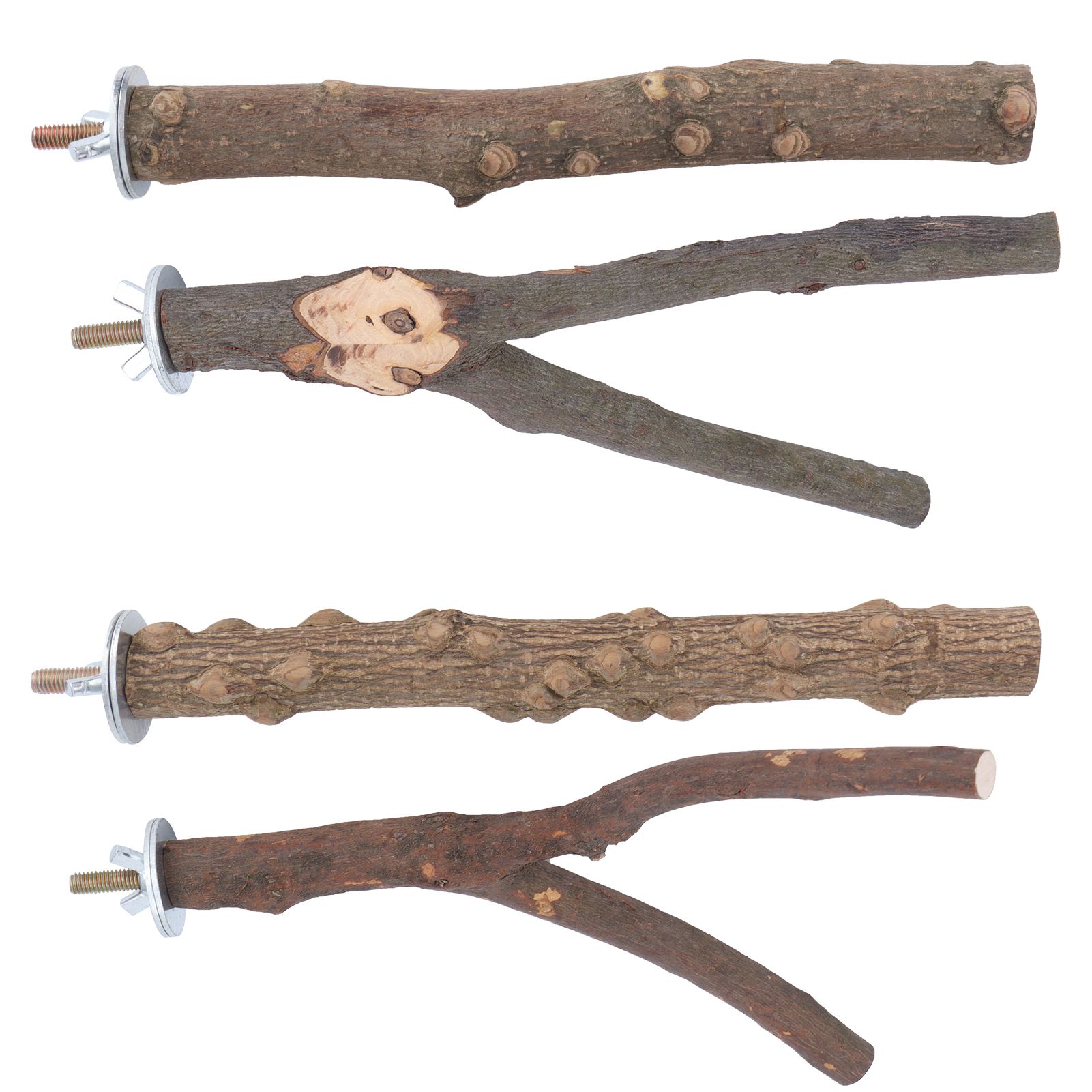 Standing Stick Pole Pepper Wood Birdcage Paw Climbing Stands Set Bird Gs