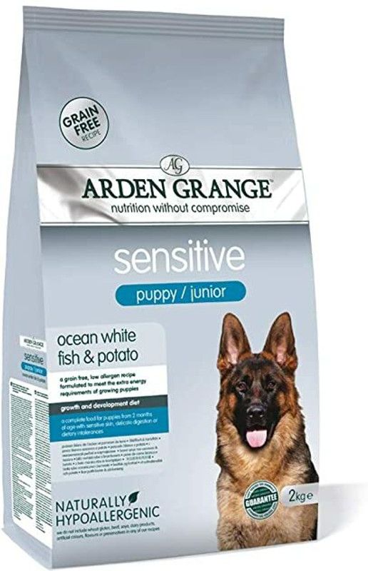 Arden Grange Puppy/Junior Sensitive Ocean White Fish & Potato Fish 2 kg Dry Adult Dog Food
