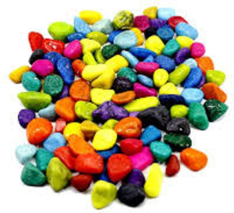 Hanu 2401 River Rock Planted Substrate (Multicolor, 1 kg) Aquarium Air Stone  (100 Stones)