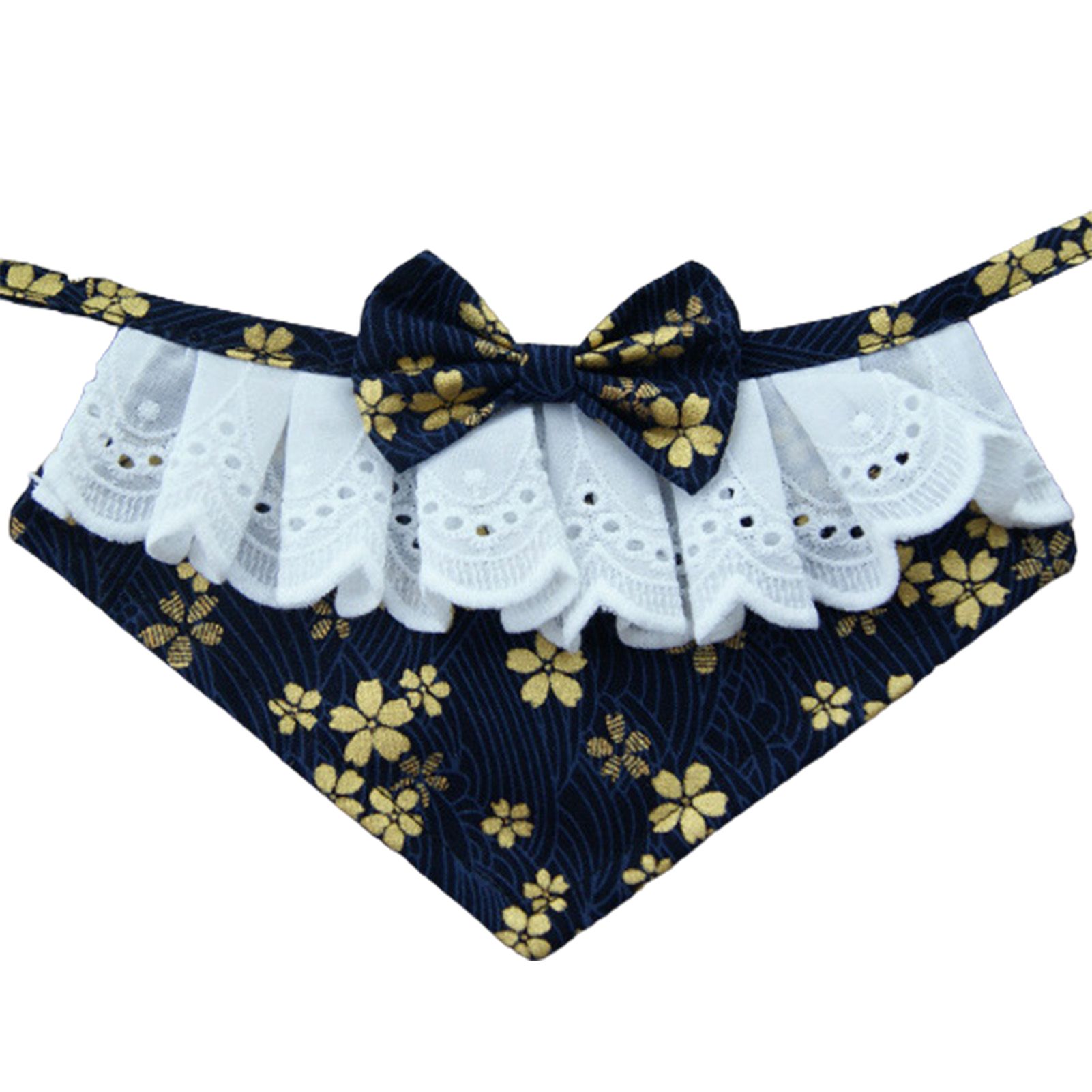 Pet Neckerchief Skin-friendly Fade-resistant Pet Stylish Lace Necklace Bib