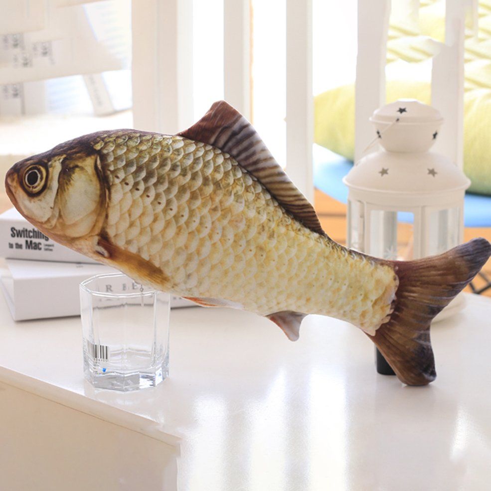 HA Pet Cat'S Play Fish Shape Chewing Bite Toy Gifts Interactive Scratches Toy