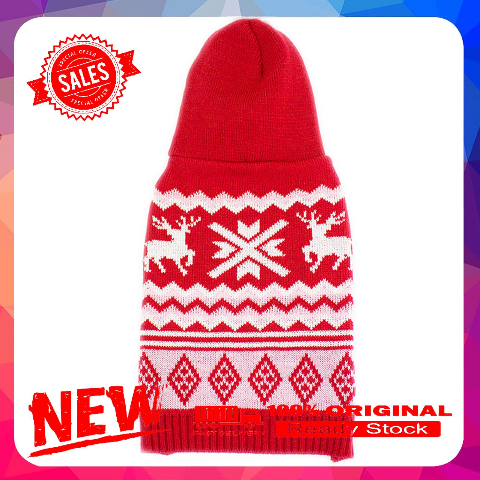 Pet Clothes Christmas Pattern Keep Warmth Skin-friendly Knitted Pet Dogs Sweater Outfit for Christmas