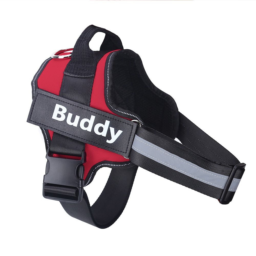 Personalized  Harness ID Custom Patch NO PULL Reflective Adjustable Harness Vest for Small Large s Outdoor Pet Supplies