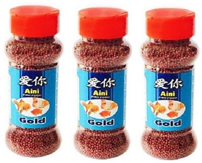 TAIYO Aini 60g Gold Fish Food, 180g (Pack of 3) 0.18 kg (3x0.06 kg) Dry New Born, Adult, Young, Senior Fish Food