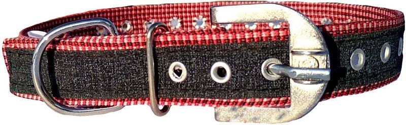 Petox Zone Large69 Embellished Dog Collar Charm  (Maroon, Solid)