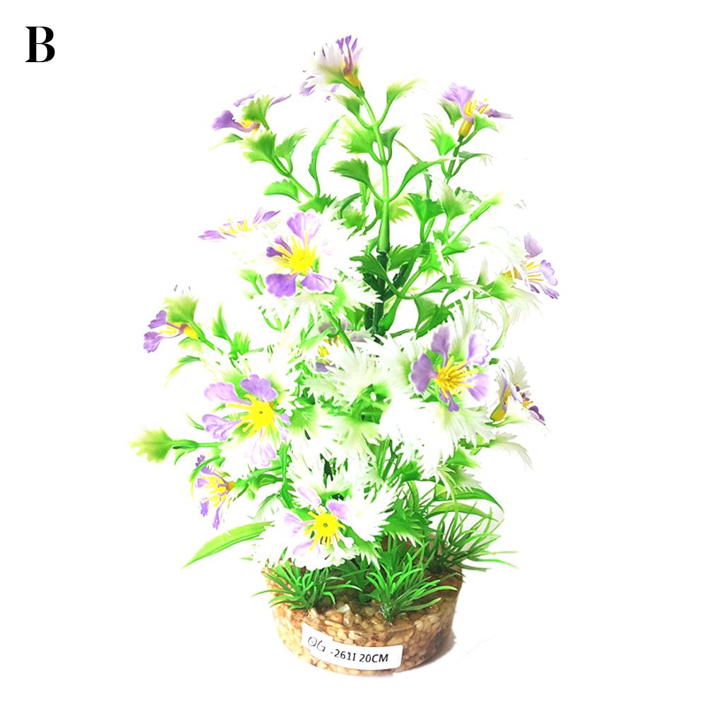 Aquarium Artificial Simulation Water Flower Grass Fish Tank Landscape Decor