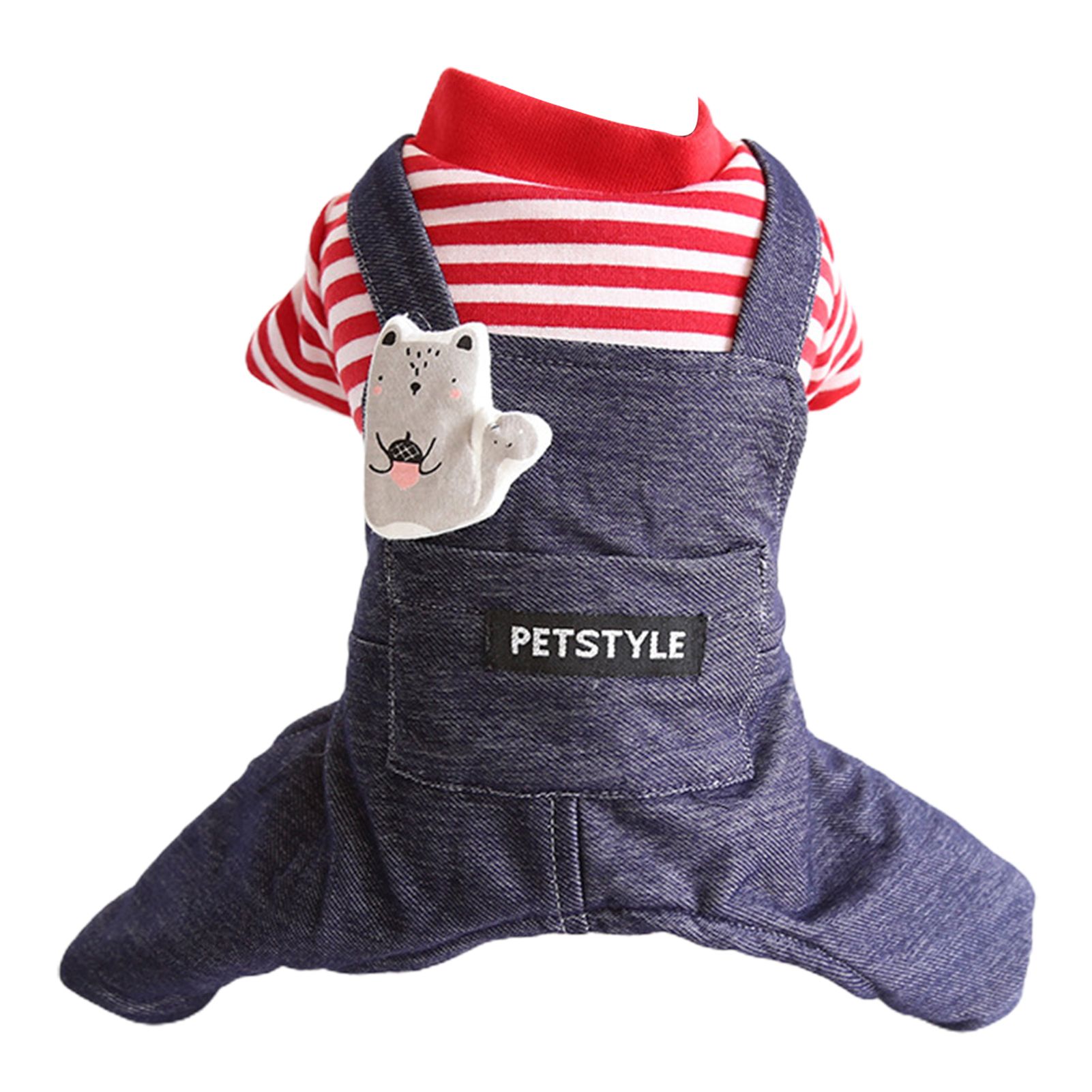 Pet Jumpsuit Long Lasting Cowboy Style Pet Dog Winter Rompers Decor