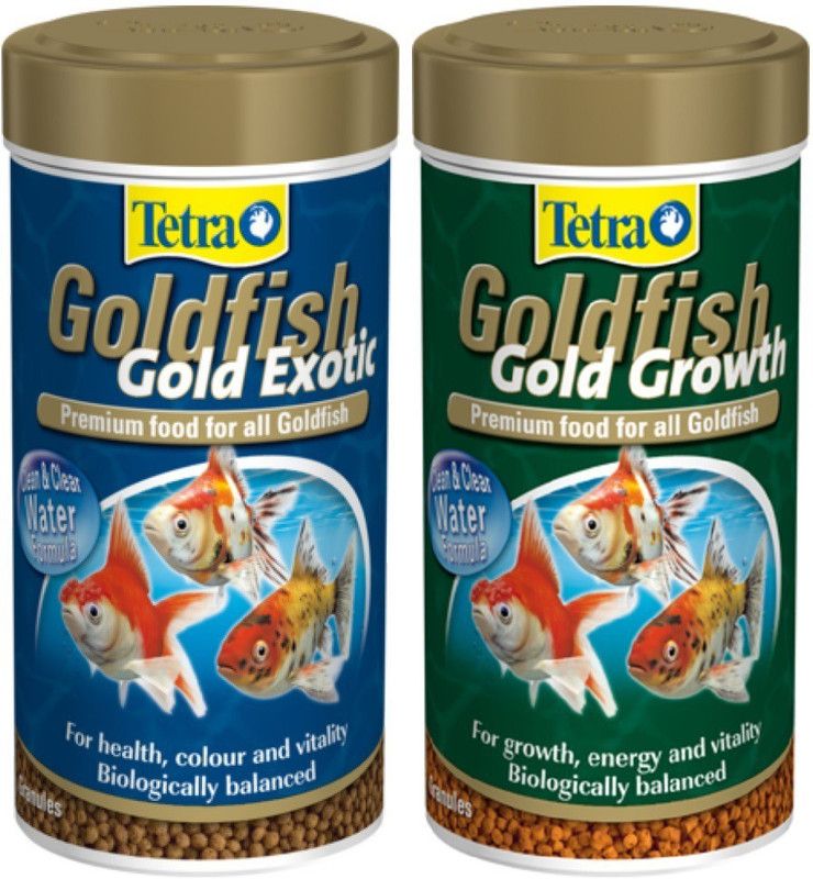 TETRA Goldfish Gold Exotic (80g) + Goldfish Gold Growth (113g) 250ml Each Pack of 2 Pcs | (Tetra Pellet) | 0.5 l (2x0.25 l) Dry Young Fish Food