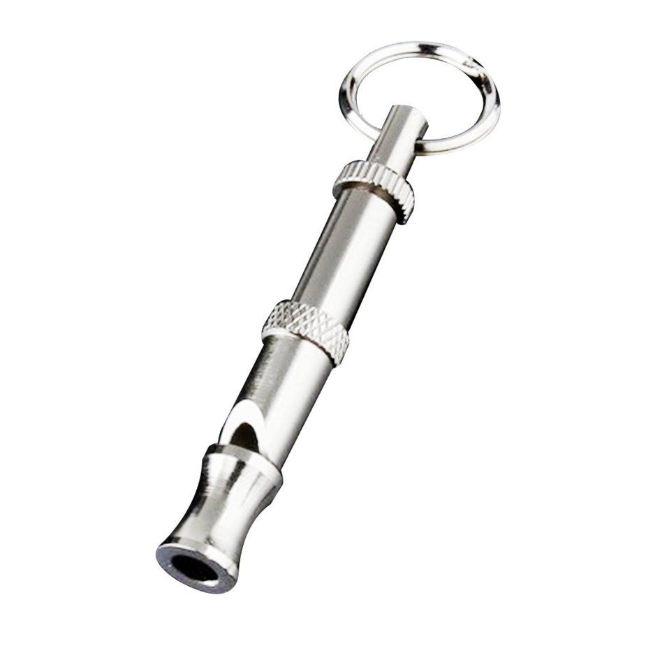 Adjustable Whistle Sound with Keychain Pet Training Stainless Steel Whistle