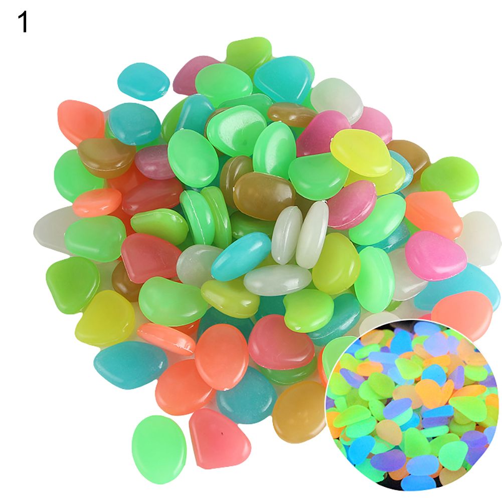 10Pcs Luminous Glowing Artificial Stone Aquarium Fish Tank Bonsai Garden Decor