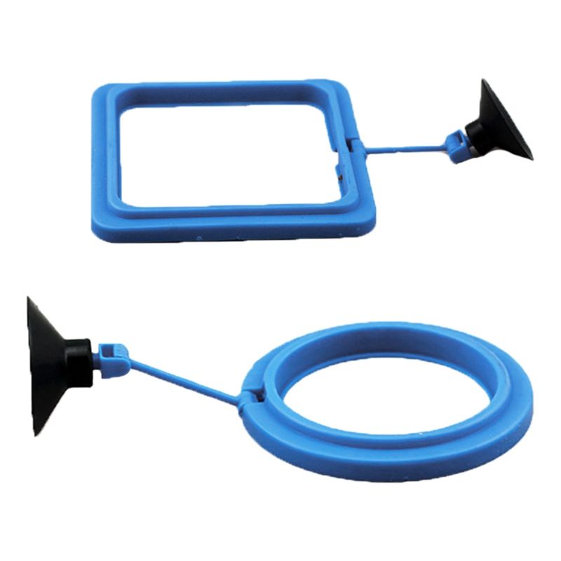 Fish Tank Round Small Tropical Fish Feeding Ring Blue Square Aquarium Feeder Aquarium Supplies