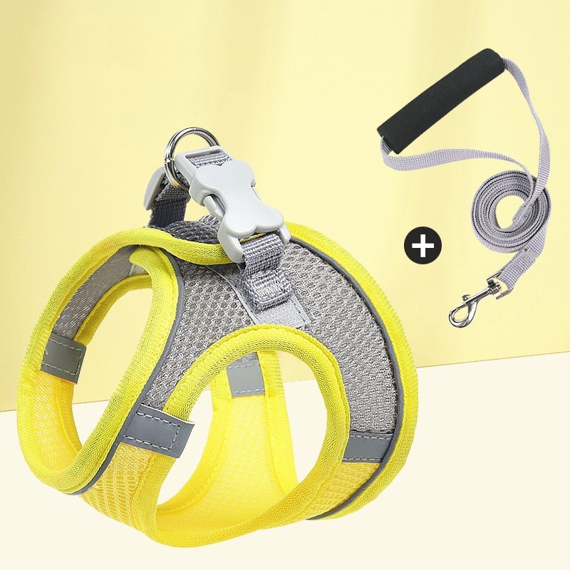 Harness Leash Set Adjustable Puppy  Harness Vest French Bull Chihuahua Pug Outdoor ng Lead Leash For Small s