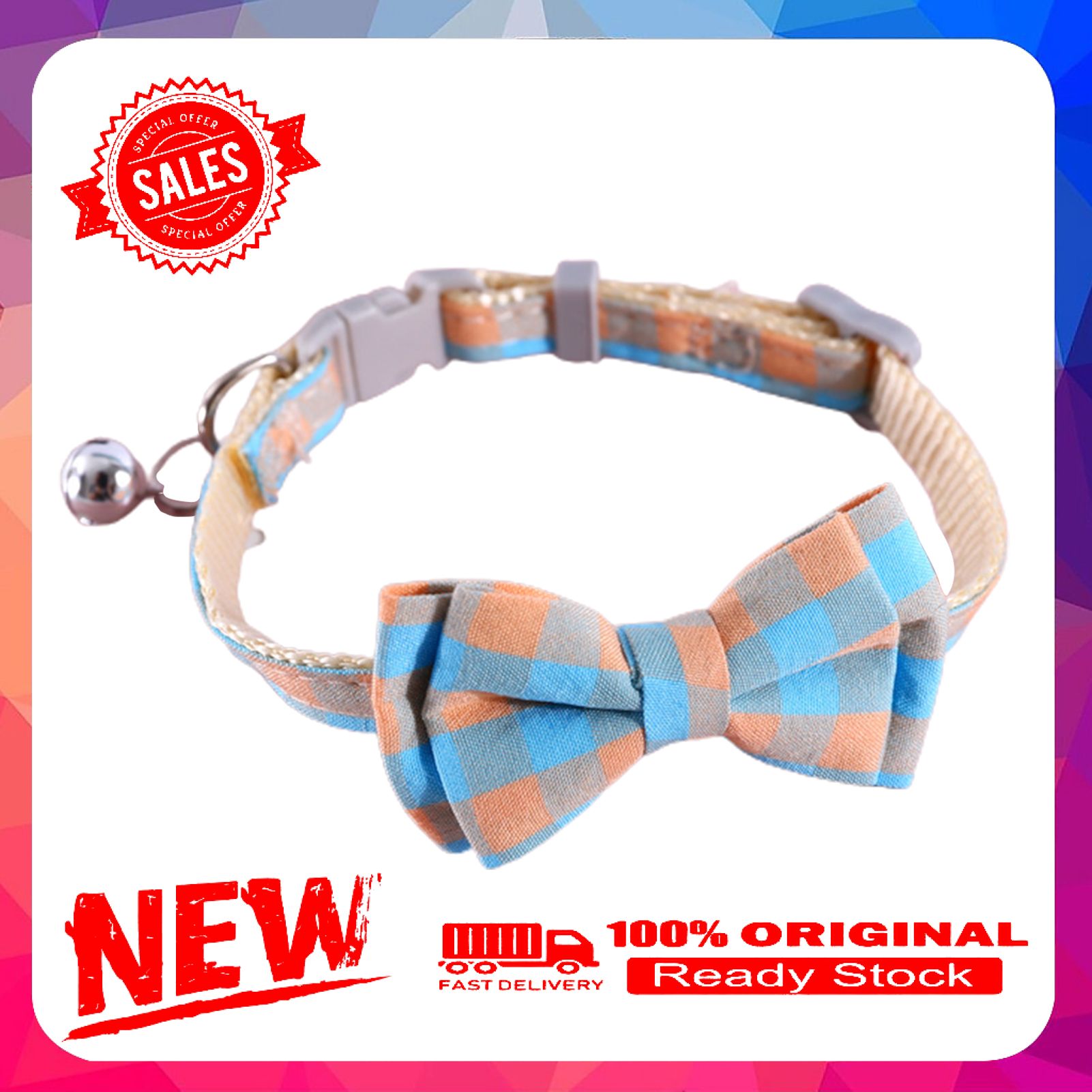 Miss cherry Cats Necklace Bow-knot Design Decorative Skin Friendly Pet Dogs Kitten Collar with Bell for Outdoor