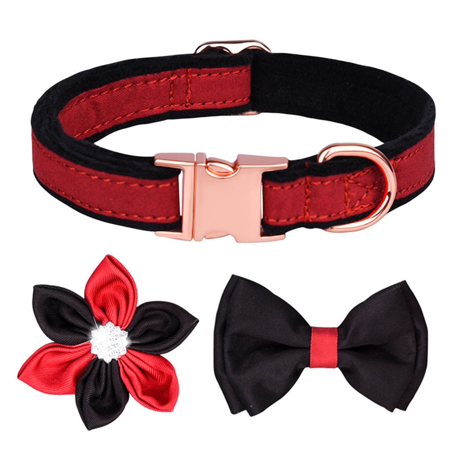 Puppy Collar Bright Color Pet Puppy Bowknot Flower Collar