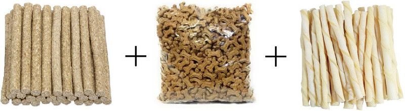Blacknose Dog Chew Biscuit, Rawhide Natural Munchy And White Stick(Each-400Gm) Pack Lamb, Chicken 1.2 kg (3x0.4 kg) Dry Adult, New Born, Senior, Young Dog Food