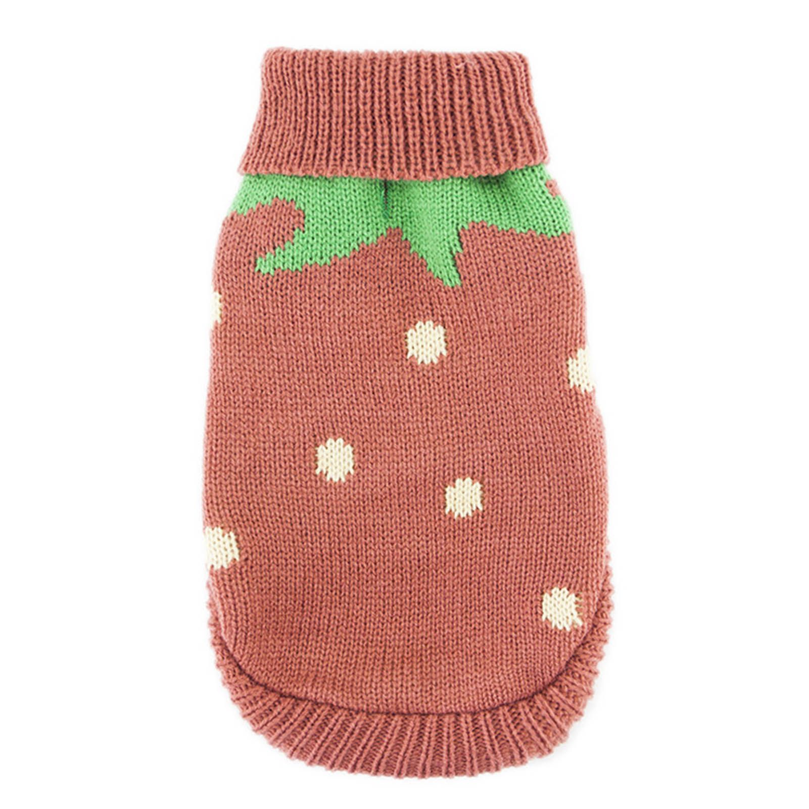 Pet Clothes Wave Dot Pattern Knitted Pet Cats Dogs Sweater Outfit