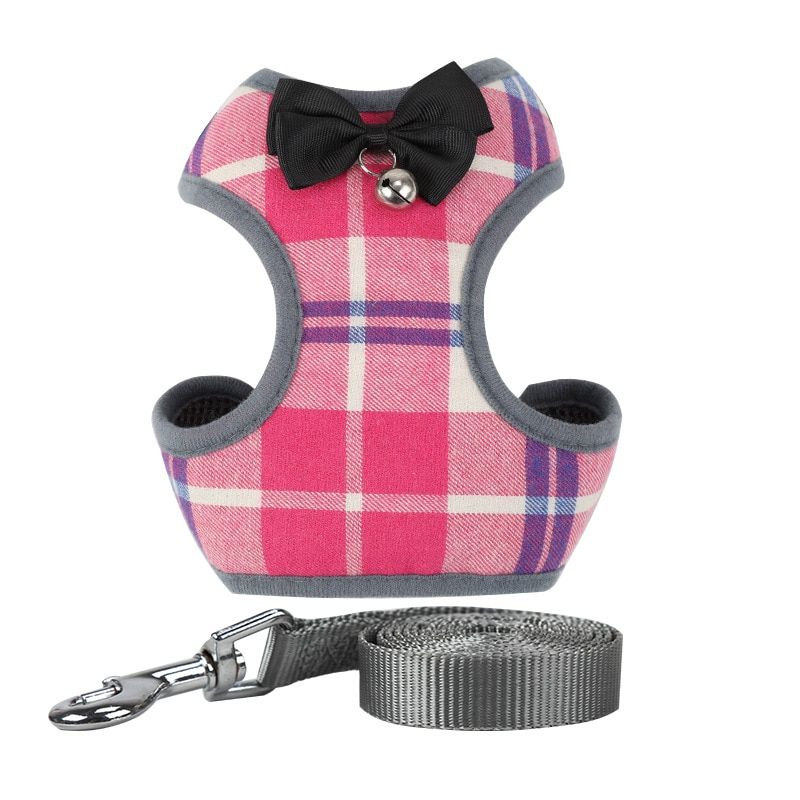 Harness Vest Puppy Breathable Mesh Harness and Leash Set Collar for French Bull Chihuahua ng Arnes Para Perro