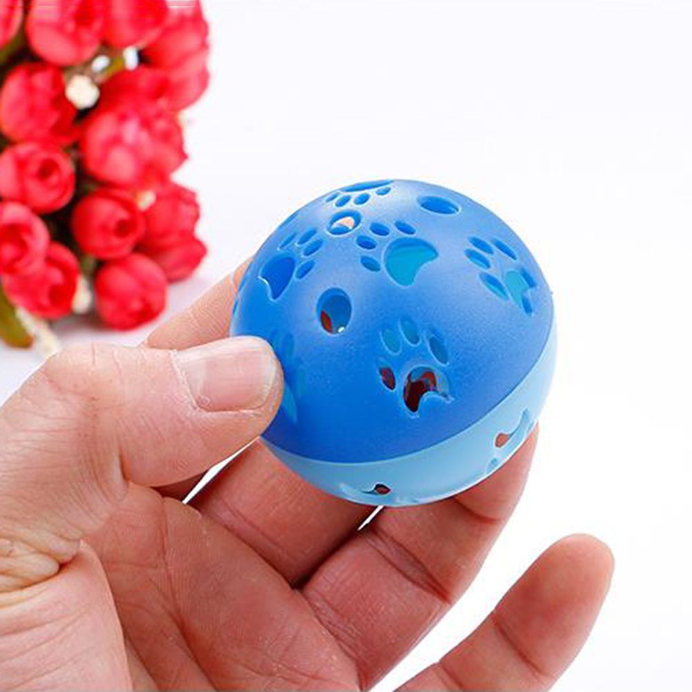 10Pcs Hollow Ball Cat Kitten Interactive Scratch Teaser Playing Toy Pet Bell