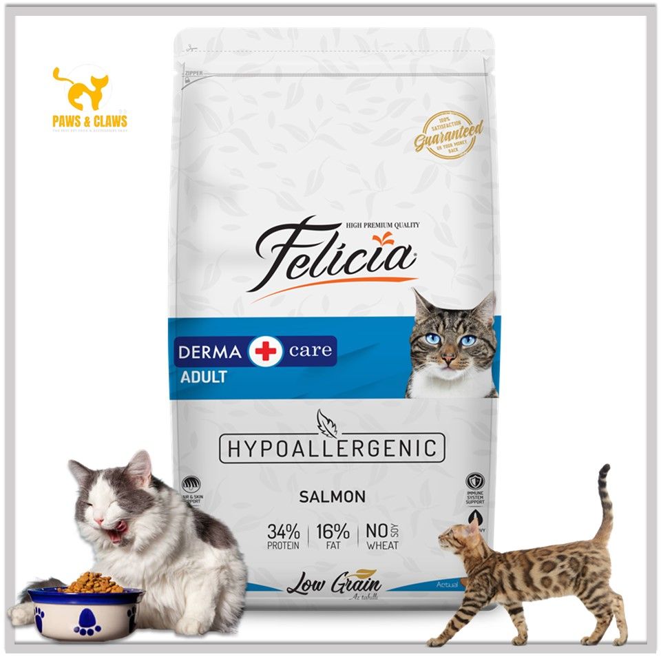 Felicia Derma Care Hypoallergenic Adult Cat Dry Food With Salmon Flavor 2 kg(null)