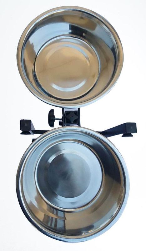 DOGISTA round Steel Pet Bowl  (5 L Silver)