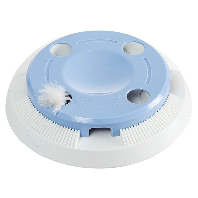 Electric Cat Toy Smart Teasing Cat Stick Crazy Game Spinning Turntable Cat Catching Automatic Turntable Cat Toy
