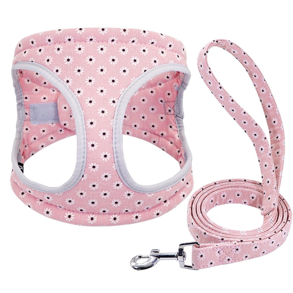 Reflective  Small  Harness Vest and Leash Set Nylon Mesh s  Harness Leash for Chihuahua Puppy Pet Product Adjustable