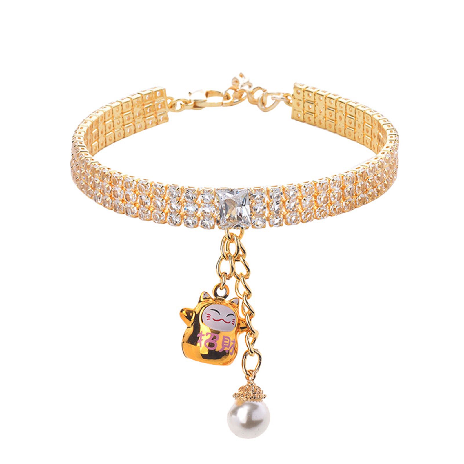 Rabbit Neckle Lightweight Cute Rhinestones Rabbit Collar