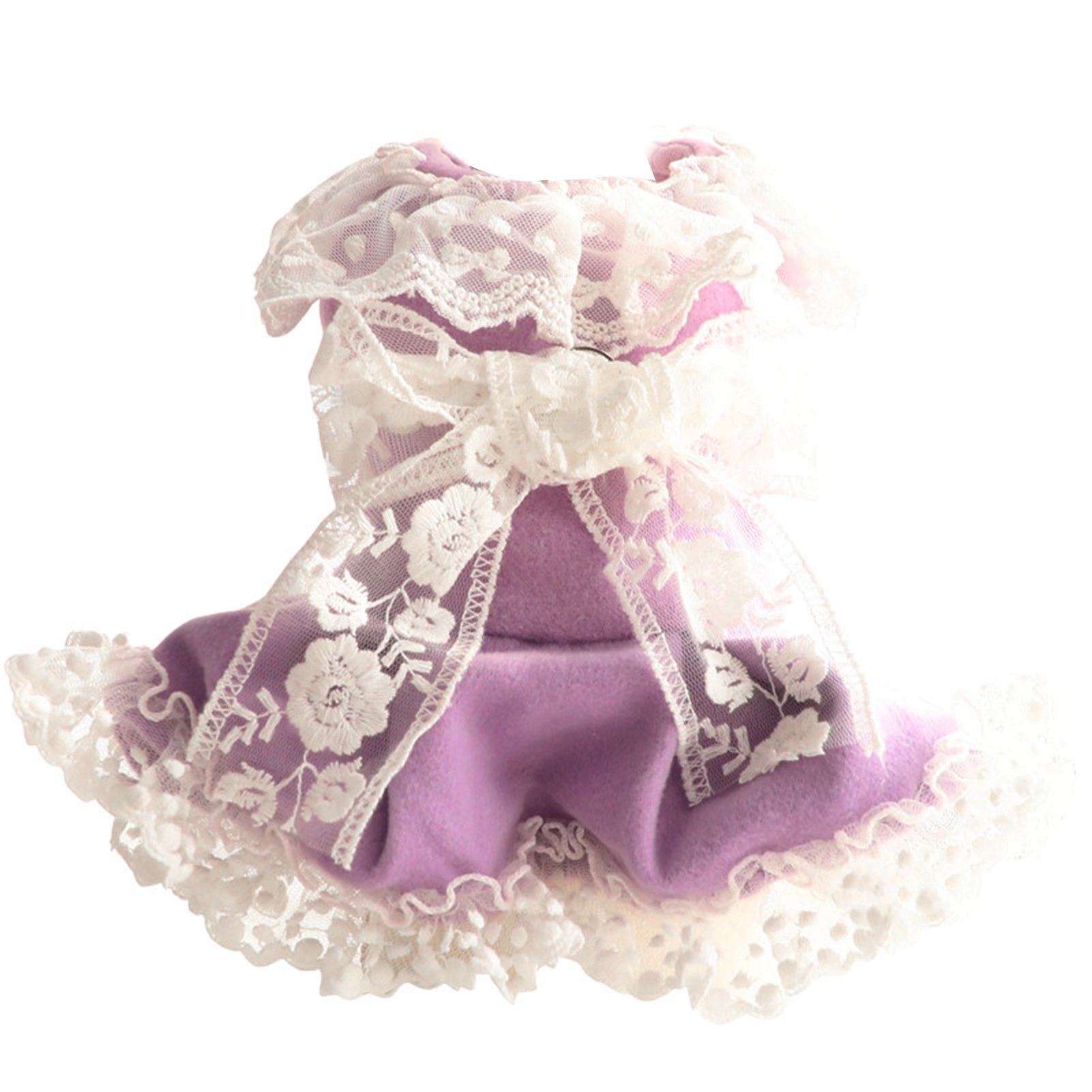 Dog Dress Bright Color Pet Woolen Clothes Puppy Princess Skirt