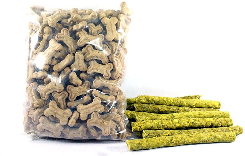 Foodie Puppies Chicken Sticks, 1Kg and Chicken Biscuits, 1Kg Chicken Dog Chew  (2 kg, Pack of 2)