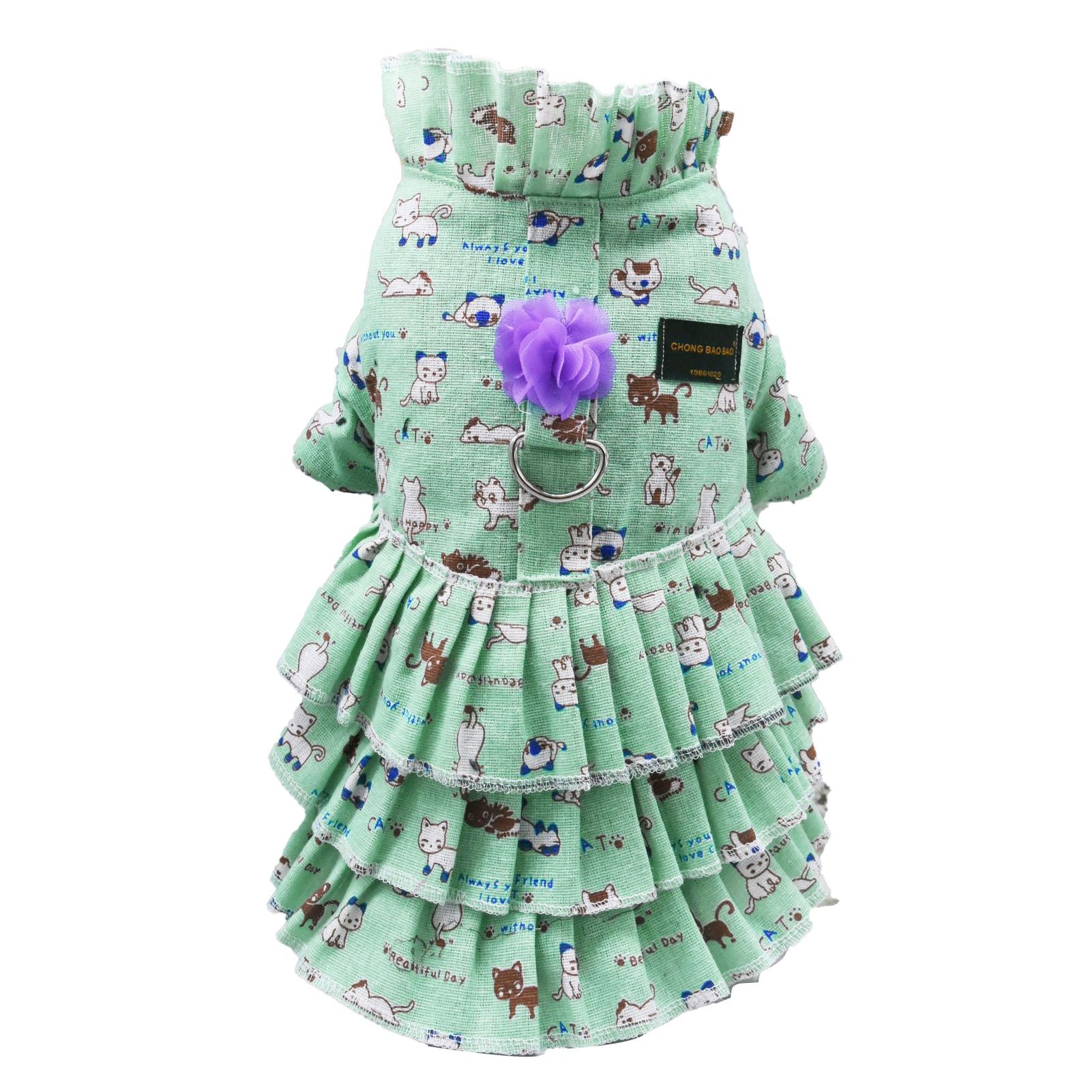 Pet Skirt Lotus Leaf Collar Fashion Puppy Cats Thickened Skirt
