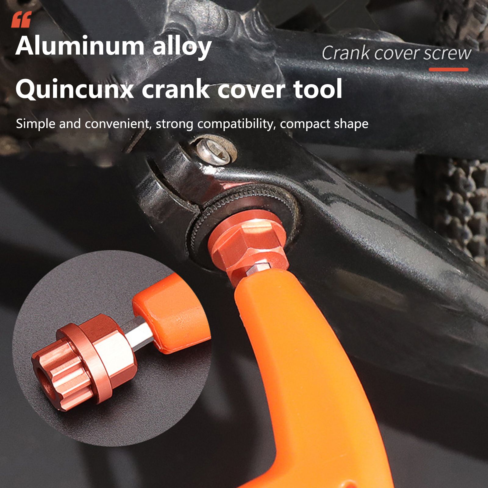 Crank Cap Disassembly Tool Strong Compatibility Reliable Bicycle Crank Cap Tool