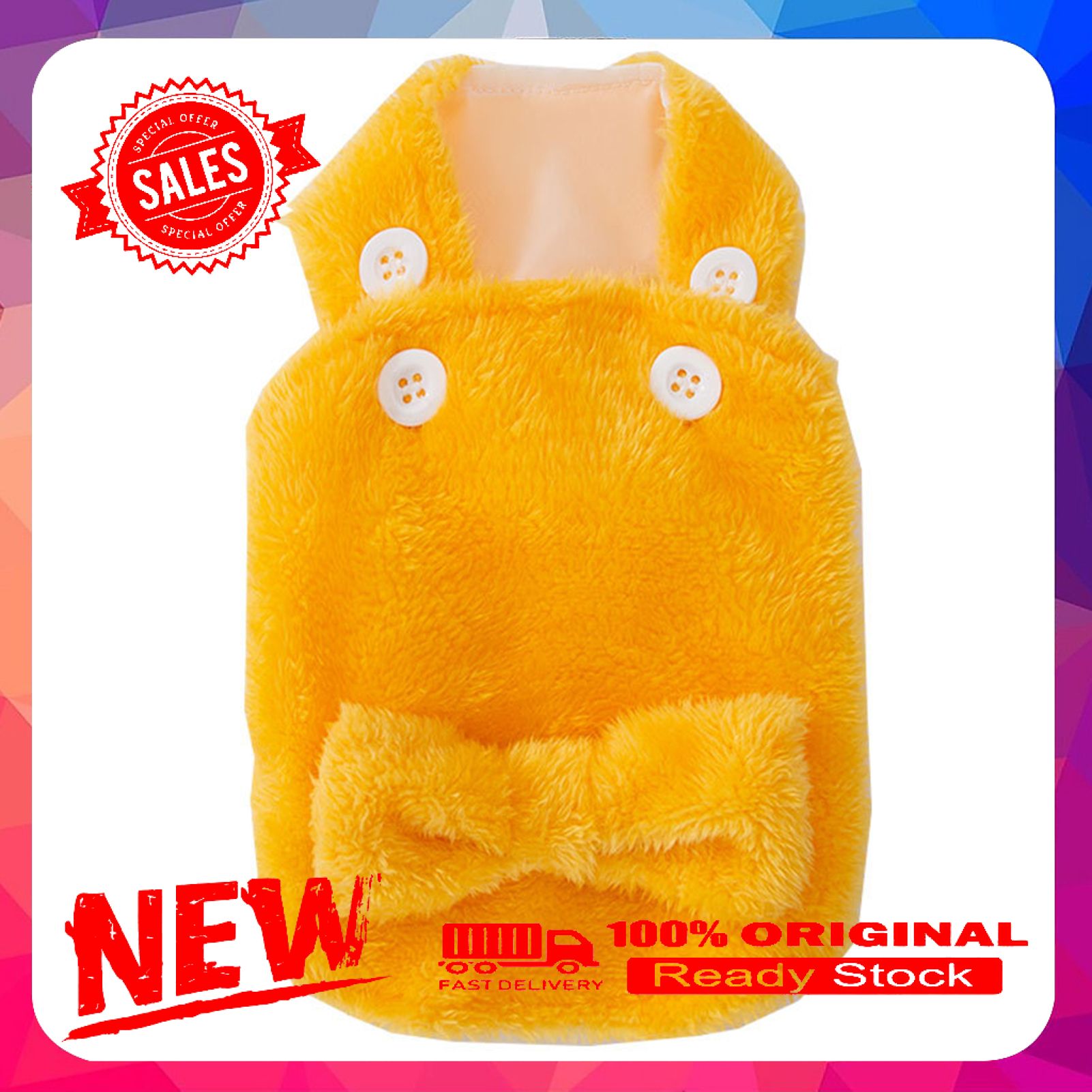 Pet Vest Clothes Bow Knot Design Skin-friendly Thickening Pet Dog Two-legged Vest Coat Puppy Costume