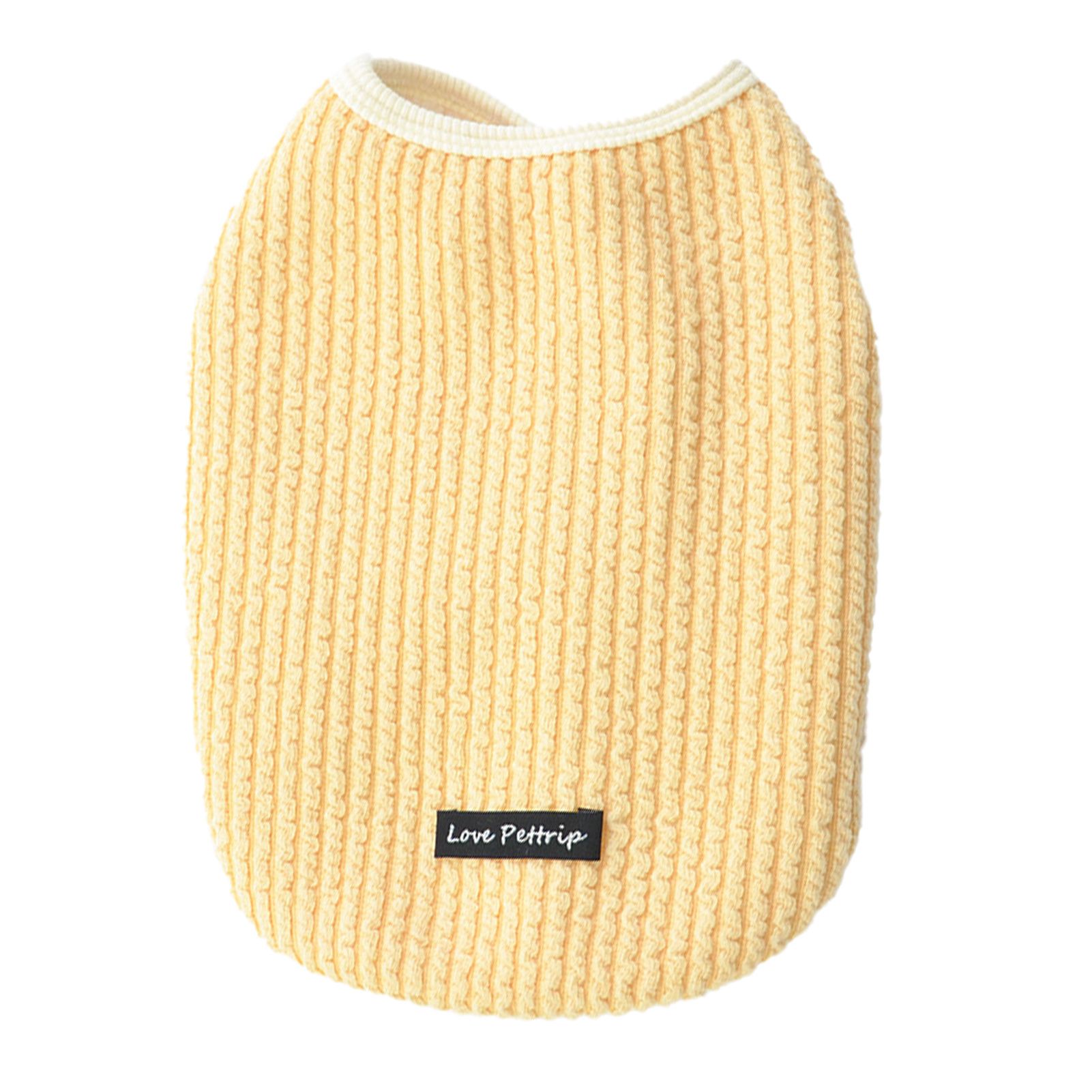 Pet Apparel Round Neck Puppy Cats Sleeveless Thickened Cardigan