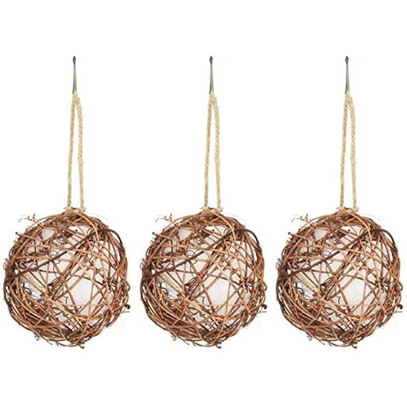 3 Sets of Bird's Nest Material Rack-Cotton Ball Nestle Material-Outdoor Bird's Nest Station for Nest Building