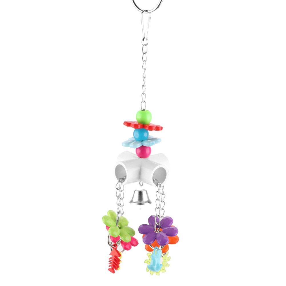 Pet Parrot Chewing Toys Parakeet Bird Cage Swing Hanging ladder with hanger