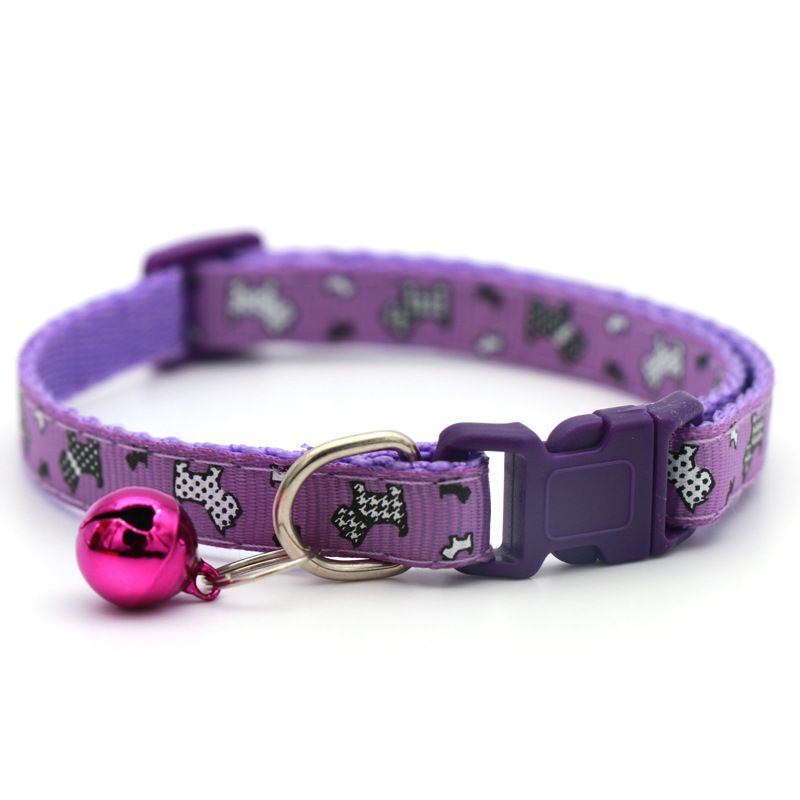 Adjustable Pet Cat Collar With Bell Puppy Neck Strap Soft For Small Dog Collars Cat Belt - Cat Belt - Cat Belt