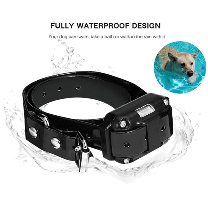 Training Collar Waterproof  Bark Collar Pet Remote Control Rechargeable Anti Barking Device All Size s USB charging D