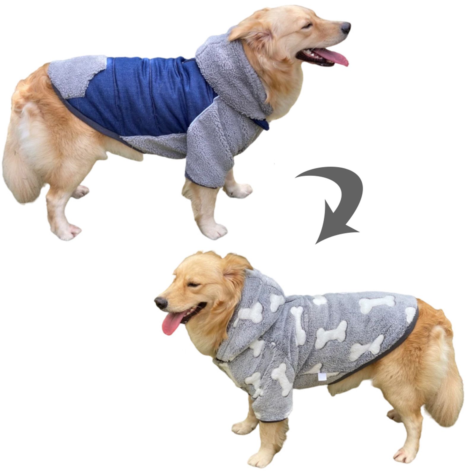 Dog Coat Fine Workmanship Large Pocket Dog Coat