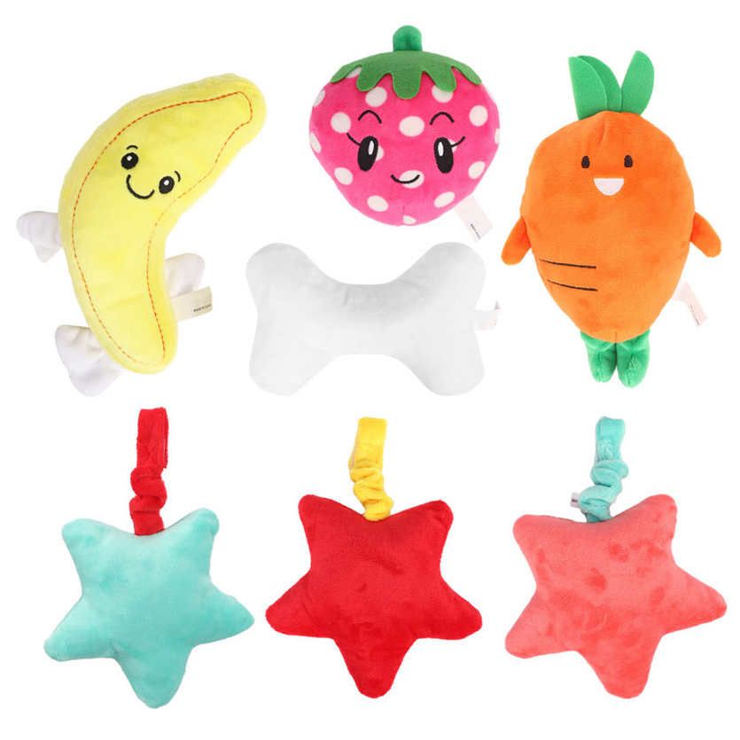 chenmeng la 7pcs pet dog plush toy bb whistle ring paper chew squeak toys mix type cleaning teeth
