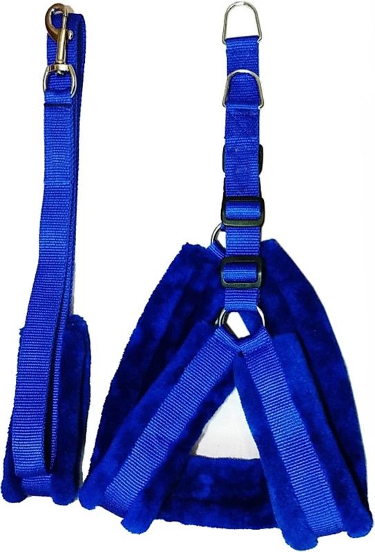 mosi Fancy Blue 0.75 inch Fur harness & Leash (Chest Size : 25-28 inch) small DOG Dog Harness & Leash (small, Blue) Dog Harness & Leash (small, Blue) Dog Harness & Leash  (Small, Blue)