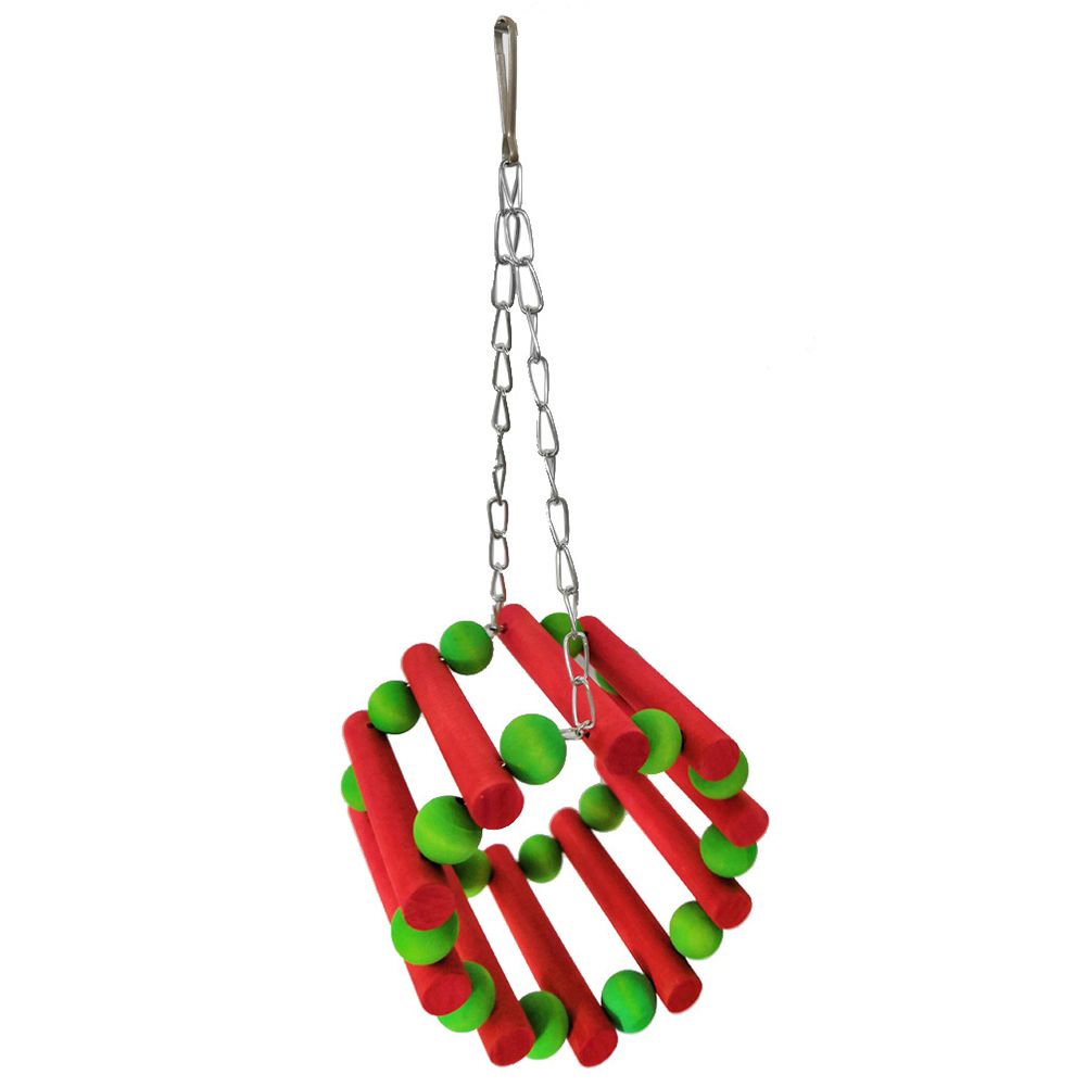 1/5Pcs Christmas Pet Bird Parrot Rattan Ball Cotton Rope Hanging Swing Chew Toy