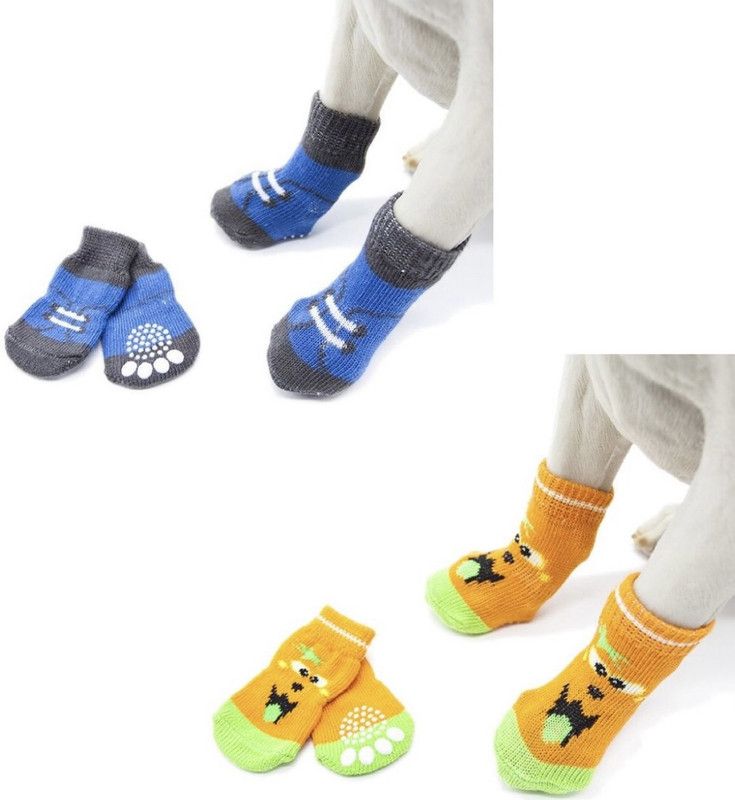 KUTKUT Socks for Dog, Cat  (Blue, Yellow)