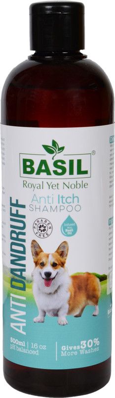 BASIL Anti-dandruff, Whitening and Color Enhancing Basil Dog Shampoo  (500 ml)
