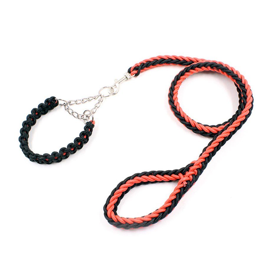 Pet Dog Harness Collars Eight-strand three-ring chain collar dog chain in the dog chain large dog leash two-color pet dog chain