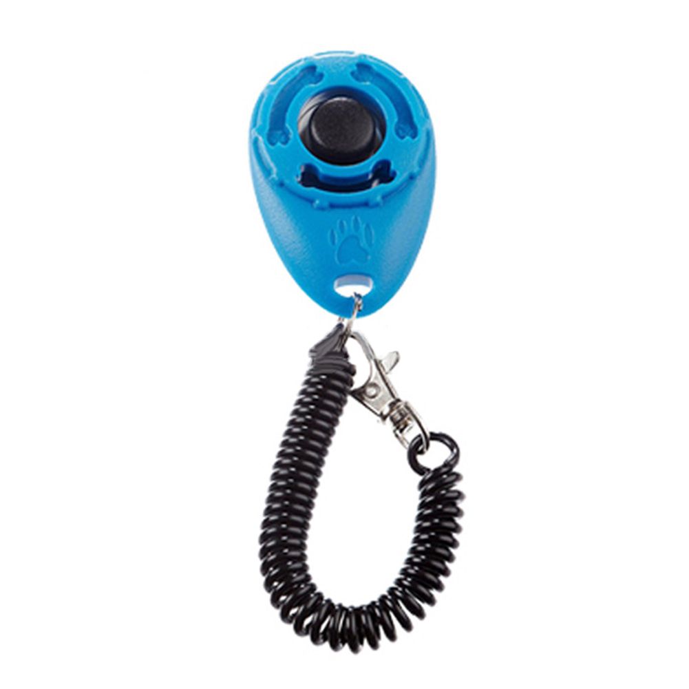 Dog Puppy Pet Button Clicker Sound Keyring Clip Obedience Training Teaching Tool