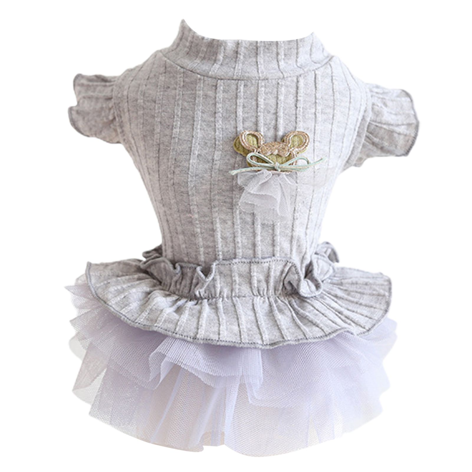 Pet Clothes Vibrant Color Puppy Pleated Skirt Pet Clothing Supplies