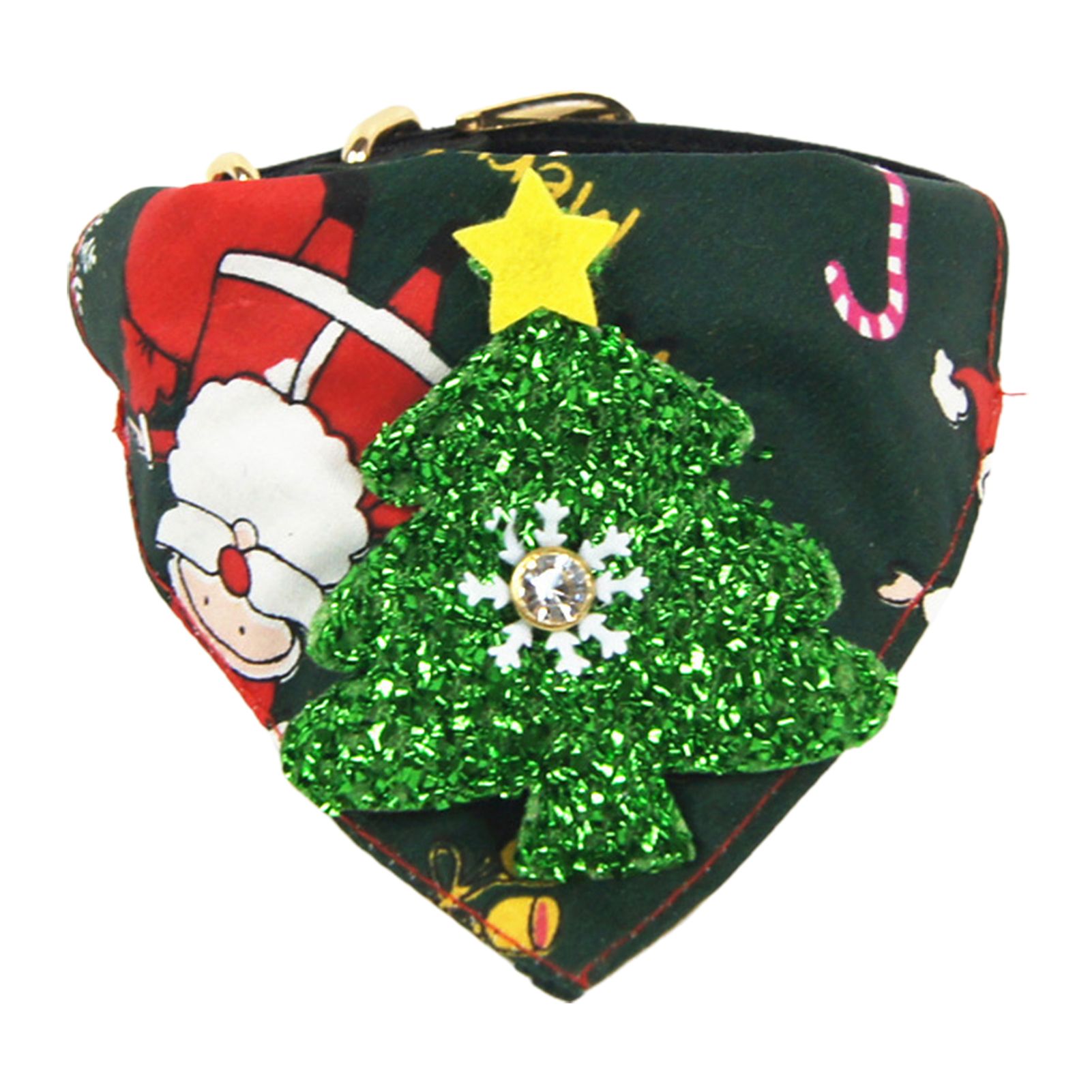 Pet Neckerchief Adjustable Merry Christmas Star Pattern Dog Neck Collar