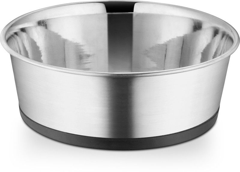 HM Steels HMSTEELS HDB pet Bowl Round Stainless Steel Pet Bowl  (500 ml Grey)