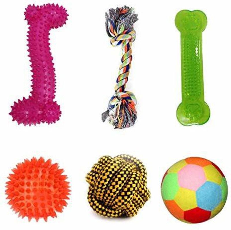 Pooch Box Cotton, Rubber Ball, Chew Toy For Dog